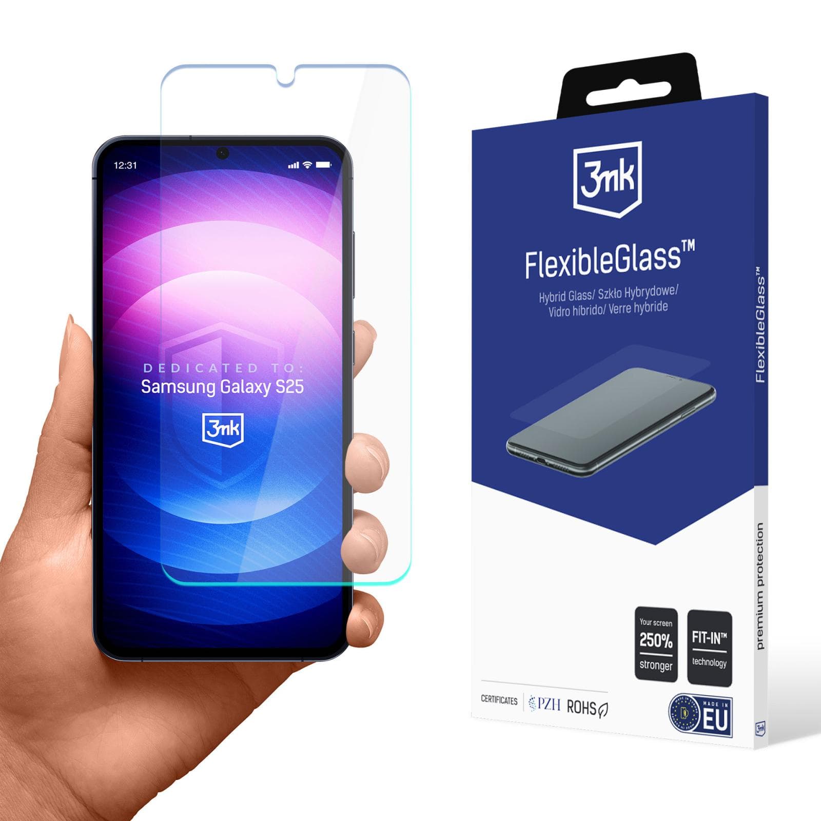 3mk hybridné sklo FlexibleGlass pre Samsung Galaxy S25 1