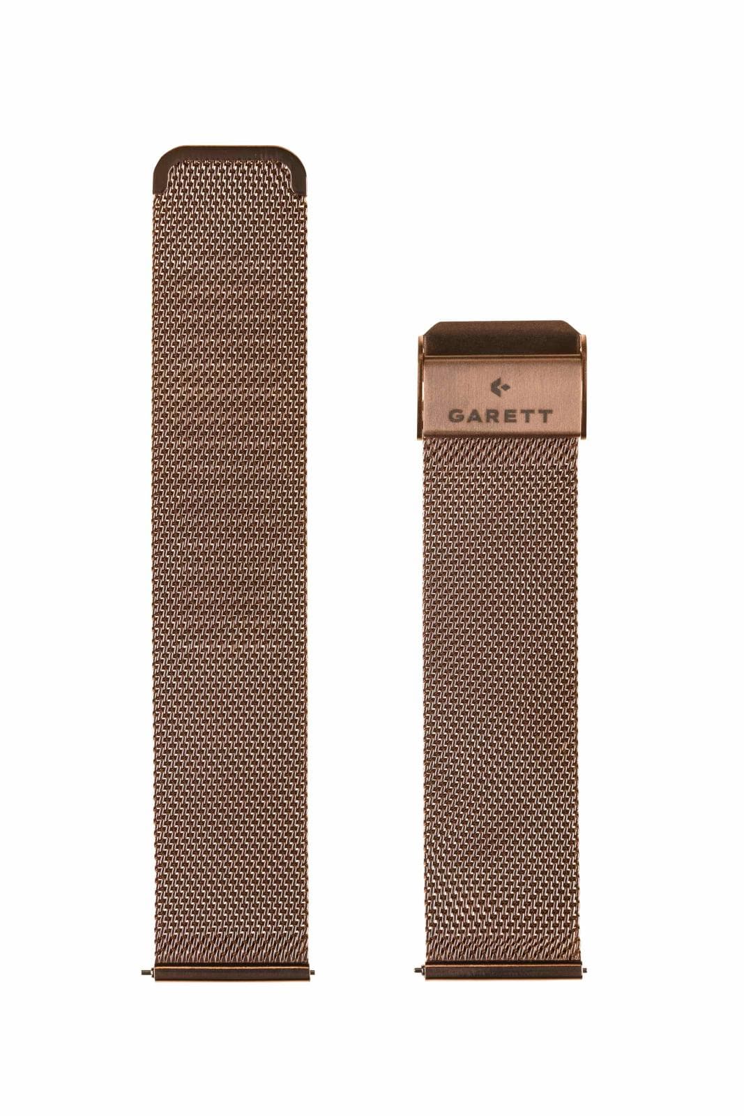 Garett univerzálny remienok 18 mm, zlatoružový kovový, typ Mesh rose gold