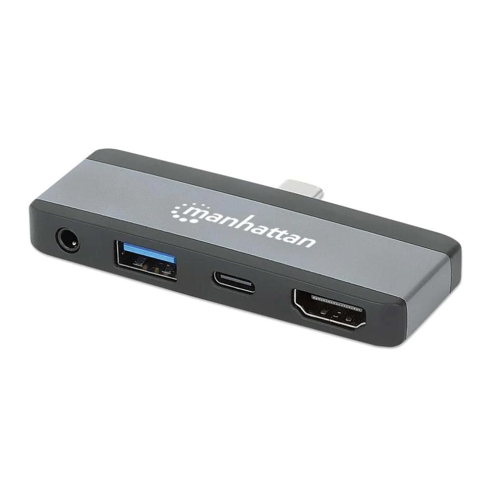 MANHATTAN Dokovacia stanica USB-C 4v1, 1xHDMI, 1xUSB-C, 1xUSB, 1x3.5mm, sivá 1