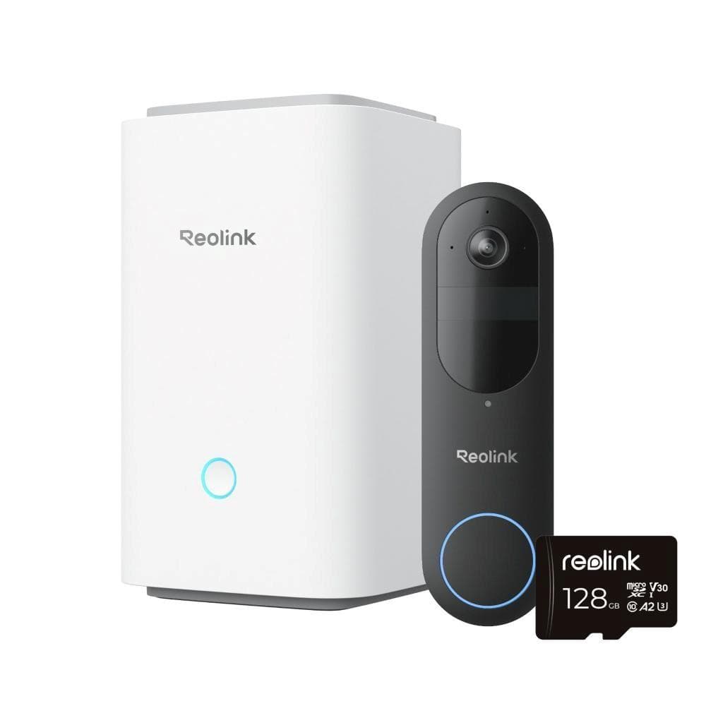 REOLINK bezpečnostné video zvonček D340B + Hub 1 + 128GB microSD 1