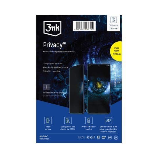3mk All-Safe Privacy - AIO fólia Phone Dry & Wet Fitting v2.0 25 pcs 1