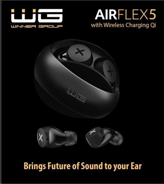 WG - Bluetooth slúchadlá WG AirFlex 5, ENC, podpora Qi, čierna 1