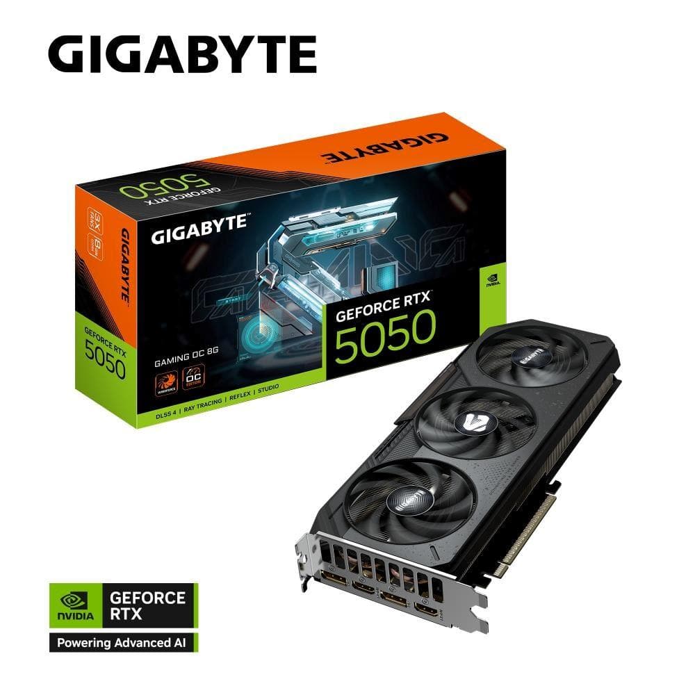 GIGABYTE VGA NVIDIA GeForce RTX 5050 GAMING OC 8G, 8G GDDR6, 2xDP, 2xHDMI 1