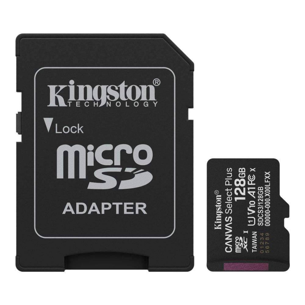 Kingston MicroSDXC karta 128 GB Canvas Select Plus, U1, V10, A1, SD Adaptér 1