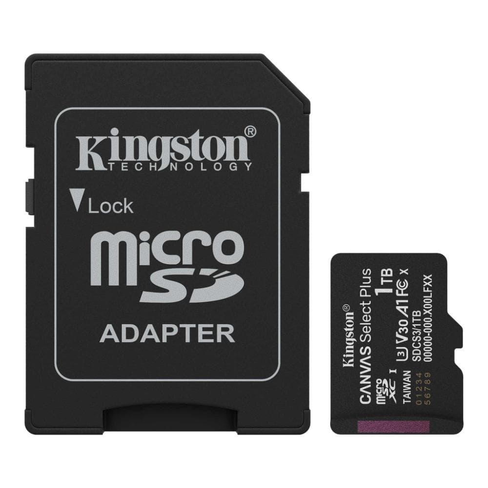 Kingston MicroSDXC karta 1TB Canvas Select Plus, U3, V30, A1, SD Adaptér 1