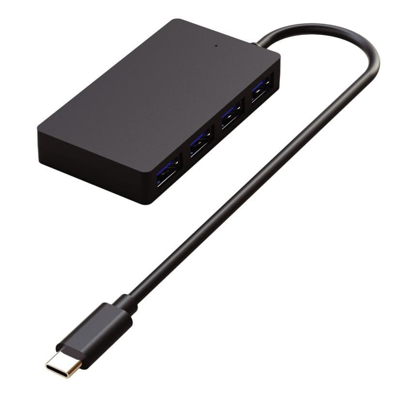 WG - HUB Type-C na 4x USB-A, USB 3.0, 5Gbps, čierna 1