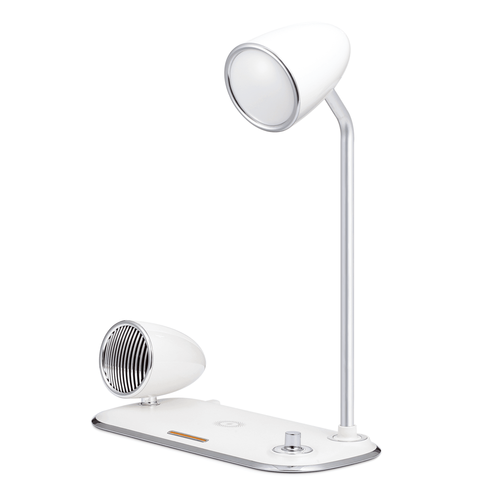 WG - Led lampička s bezdrôtovým nabíjaním a bluetooth speakerom WG Retro Kathie, biela 1