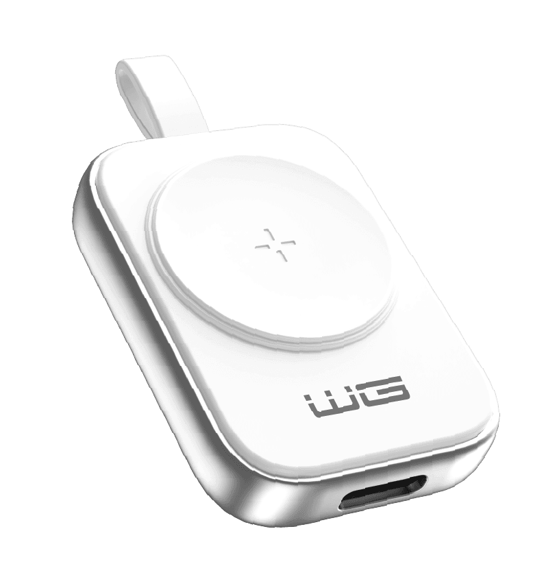 WG - Nabíjacie magnetické zariadenie s USB-C pre Apple Watch, bielo strieborná