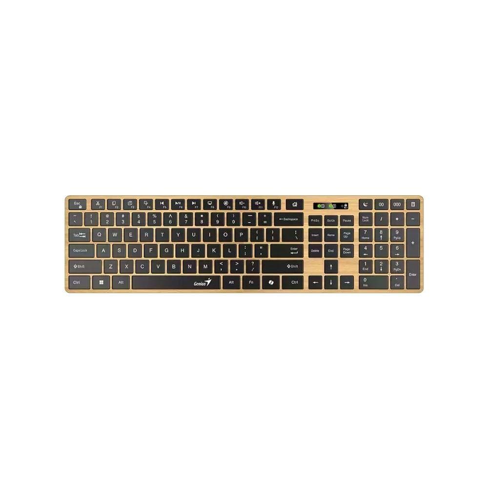 GENIUS Klávesnica Slimstar 7250BT, membránová, bezdrôtová, béžová-čierna