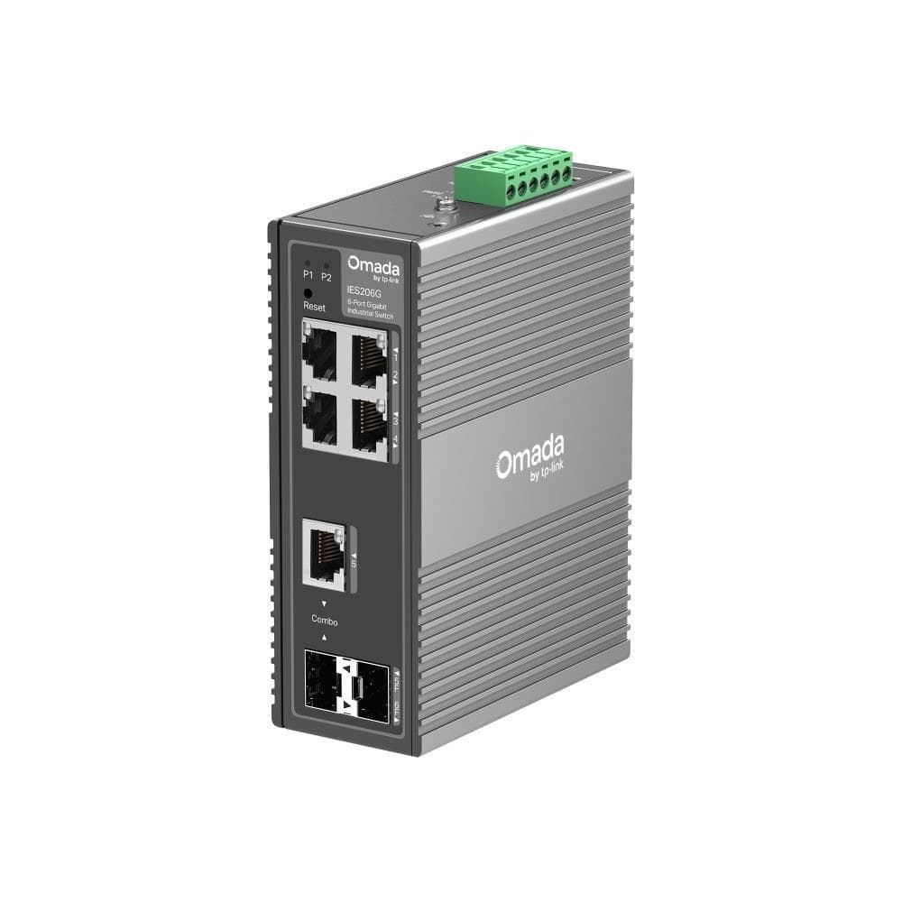 TP-Link OMADA priemyselný switch IES206G (4xGbE, 1xGbE/SFPcombo, 1xSFP, DIN, IP40, fanless) 1