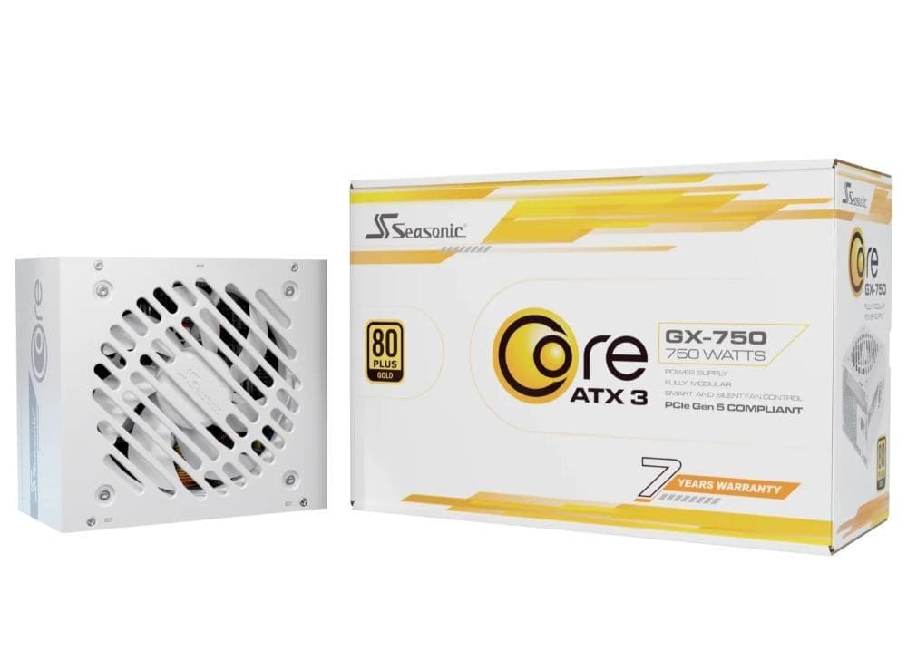 SEASONIC zdroj Core GX 750W White, 120mm, Plne modulárny, 80+ Gold, ATX 3.1 1