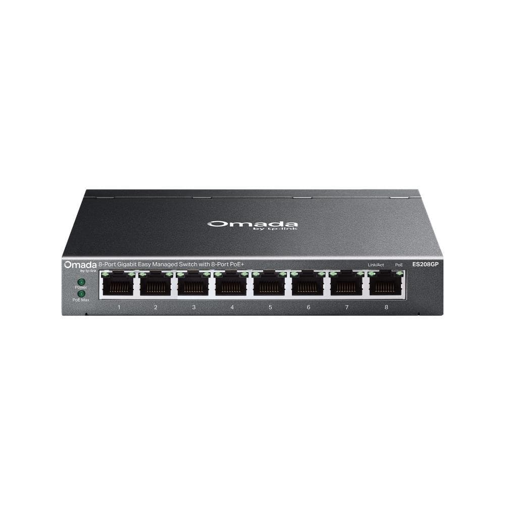 TP-Link OMADA switch ES208GP (8xGbE, 8xPoE+, 64W, fanless) 1