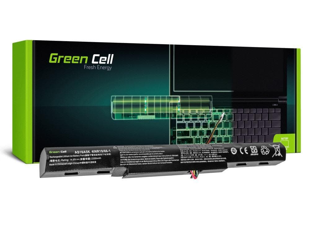 Green Cell Battery AS16A5K pre Acer Aspire E15 E5-553 E5-553G E5-575 E5-575G F15 F5-573 F5-573G