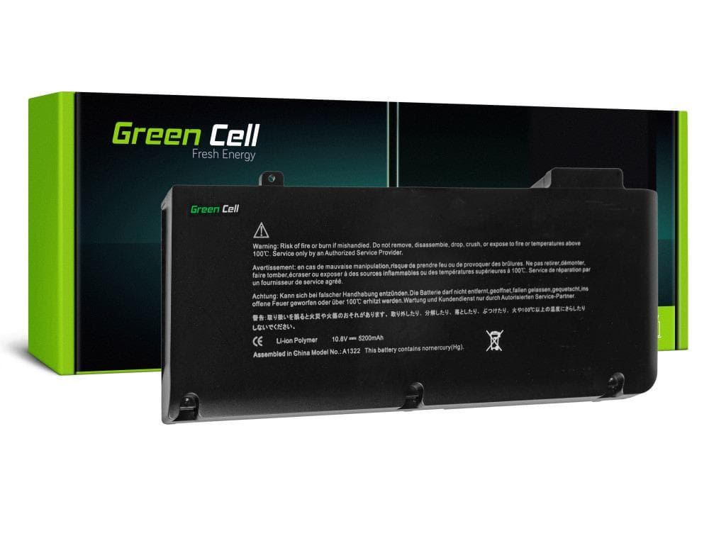 Green Cell Battery A1322 pre Apple MacBook Pro 13 A1278 ( Early 2009, Early 2010, Early 2011, Late 2011, Early 2012)