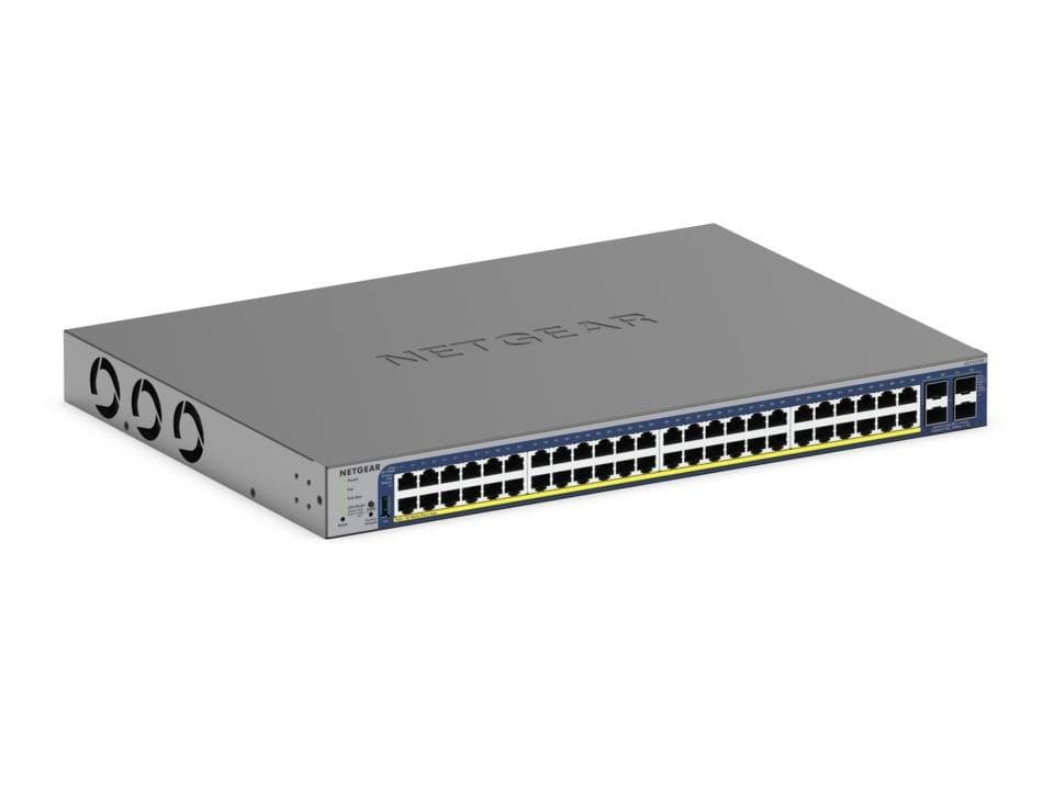 Netgear 48-Port Gigabit Ethernet, PoE+, Smart Switch, Cloud Management, 4 SFP+ Ports (380W) - GS752TXP 1