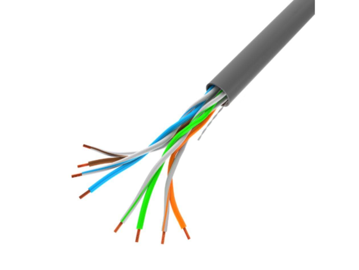 LANBERG LAN KÁBEL 100MB/S 305M PEVNÝ CCA ŠEDÝ