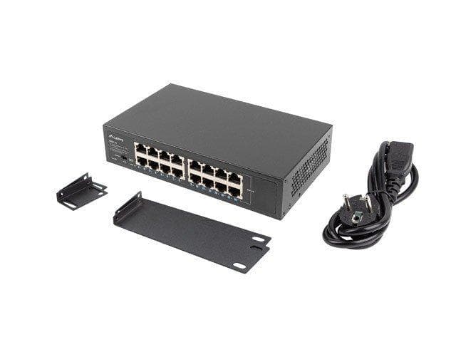 LANBERG PREPÍNAČ RSGE-16 16X 1GB GIGABITOVÝ ETHERNET NERIADENÝ RACK 10"/19" 1