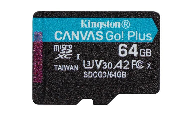 KINGSTON 64GB microSDXC Canvas Go Plus Gen4 200MB/s A2 U3 V30 Card bez adaptéra 1