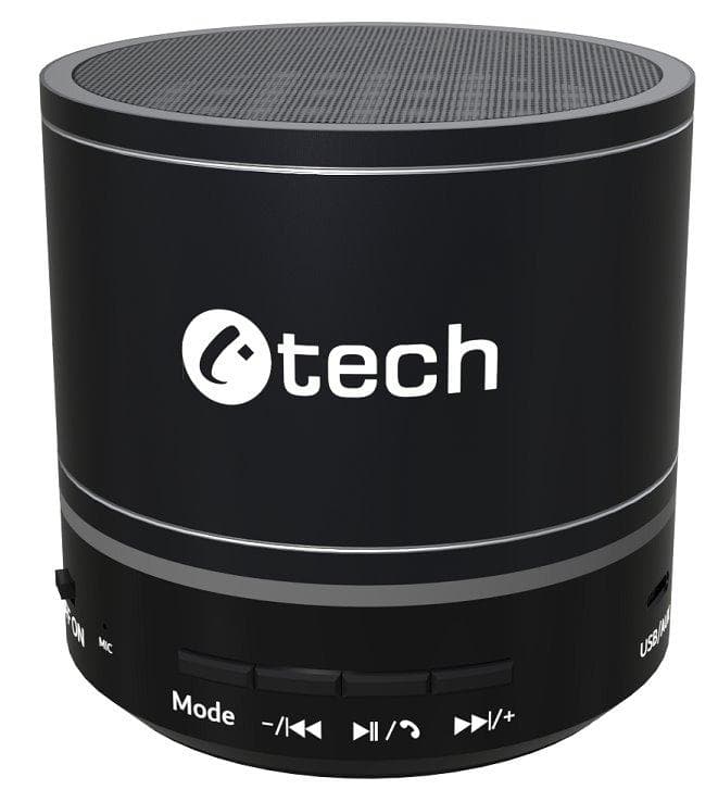 C-TECH reproduktor SPK-08B, bluetooth, batéria, USB-C, čierny 1