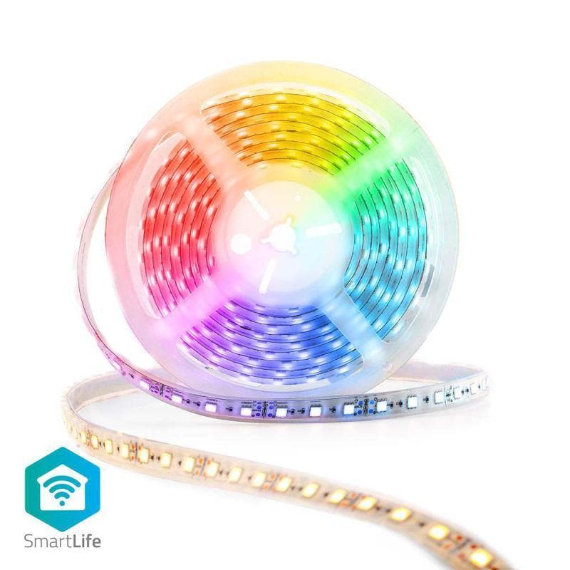 Nedis WIFILS52CRGBW Smart LED pásik Wi-Fi | Viac farieb | SMD | 5.00 m | IP21 | 2700 - 6500K | 960 lm | Android / IOS