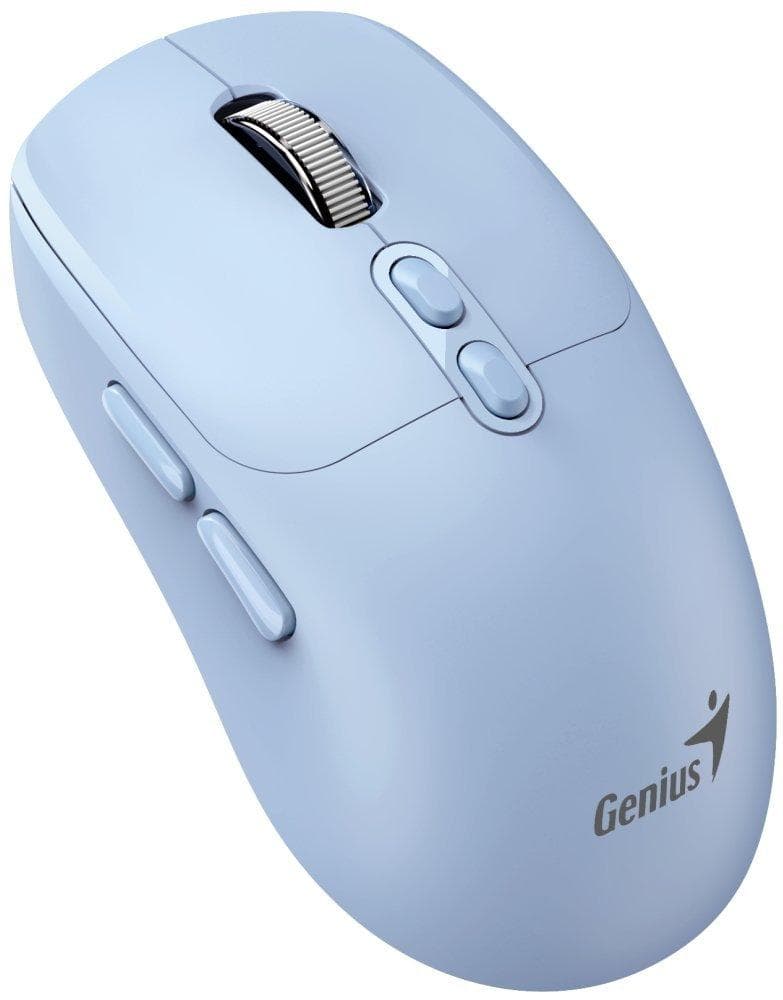 Genius NX-8080S BT Myš, bezdrôtová, optická, 1600DPI, 7 tlačidiel, tichá, Copilot, 2,4 GHz, Bluetooth 5.3, modrá 1