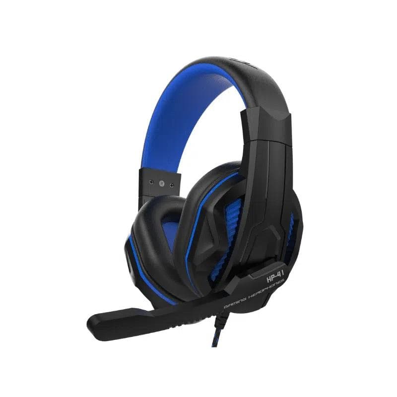 LEXIP STEELPLAY - HP41 DRÔTOVÉ SLÚCHADLÁ S MIKROFONOM, ČIERNA/MODRÁ 1