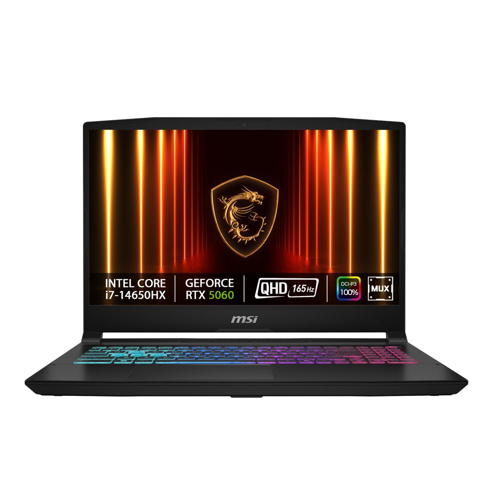 MSI Katana 15 HX B14WEK-250XSK/i7-14650HX/32GB/1TB SSD/RTX 5050, 8GB/15,6" QHD, 165Hz IPS/Bez OS/čierna