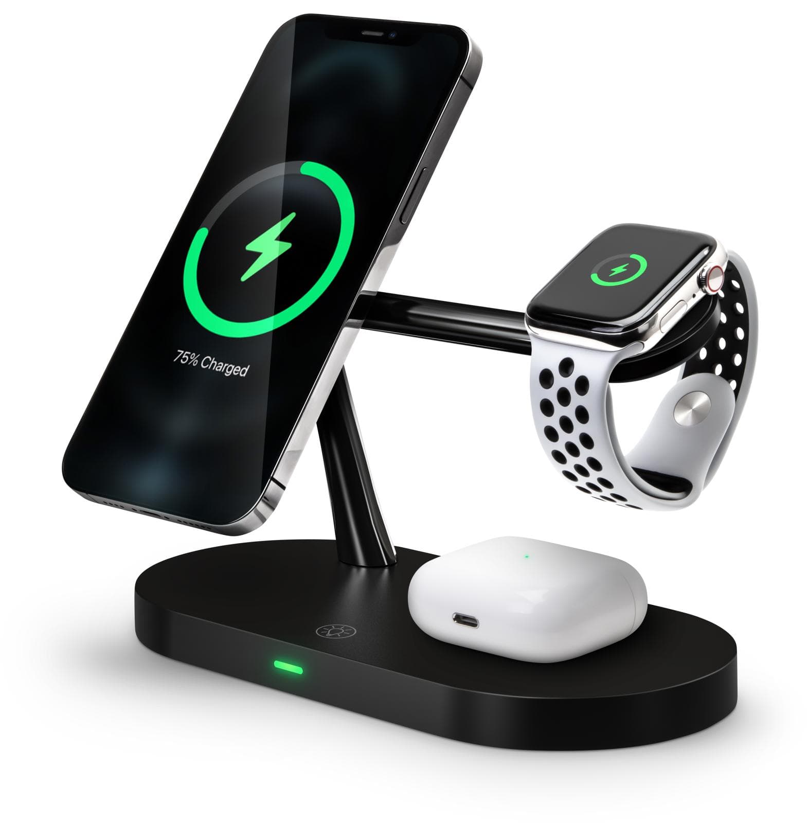 CONNECT IT MultiCharge 5 v 1 MagSafe Wireless Fast Charge bezdrôtová nabíjačka, ČIERNA 1