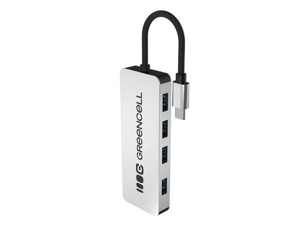 Green Cell USB-C 4v1 HUB (4×USB 3.0) – rýchly prenos 5 Gb/s, hliníkové púzdro