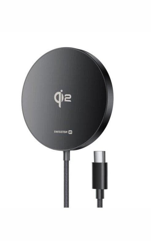 SWISSTEN BEZDRÔTOVÁ NABÍJAČKA MagPuck Qi2 1.5 M (kompatibilný s MagSafe) 1