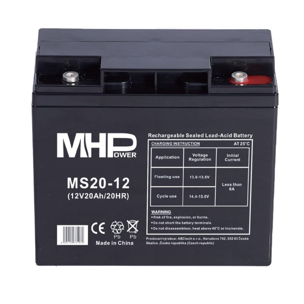 MHPower MS20-12 olovený akumulátor AGM 12V/20Ah T5 1
