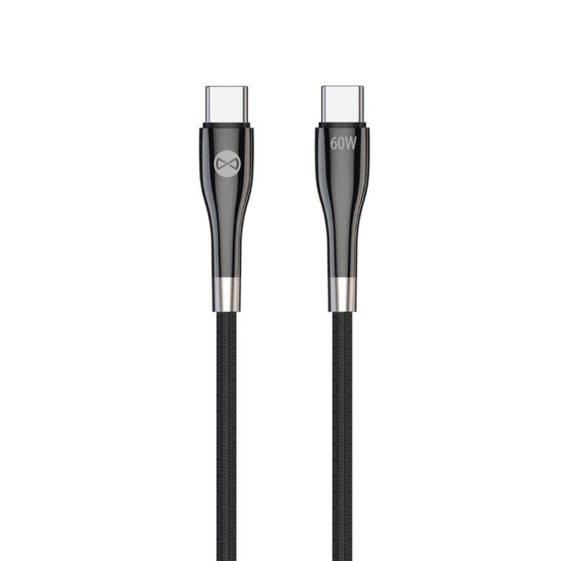 Dátový kábel Forever USB-C/USB-C 1m 60W čierny 1