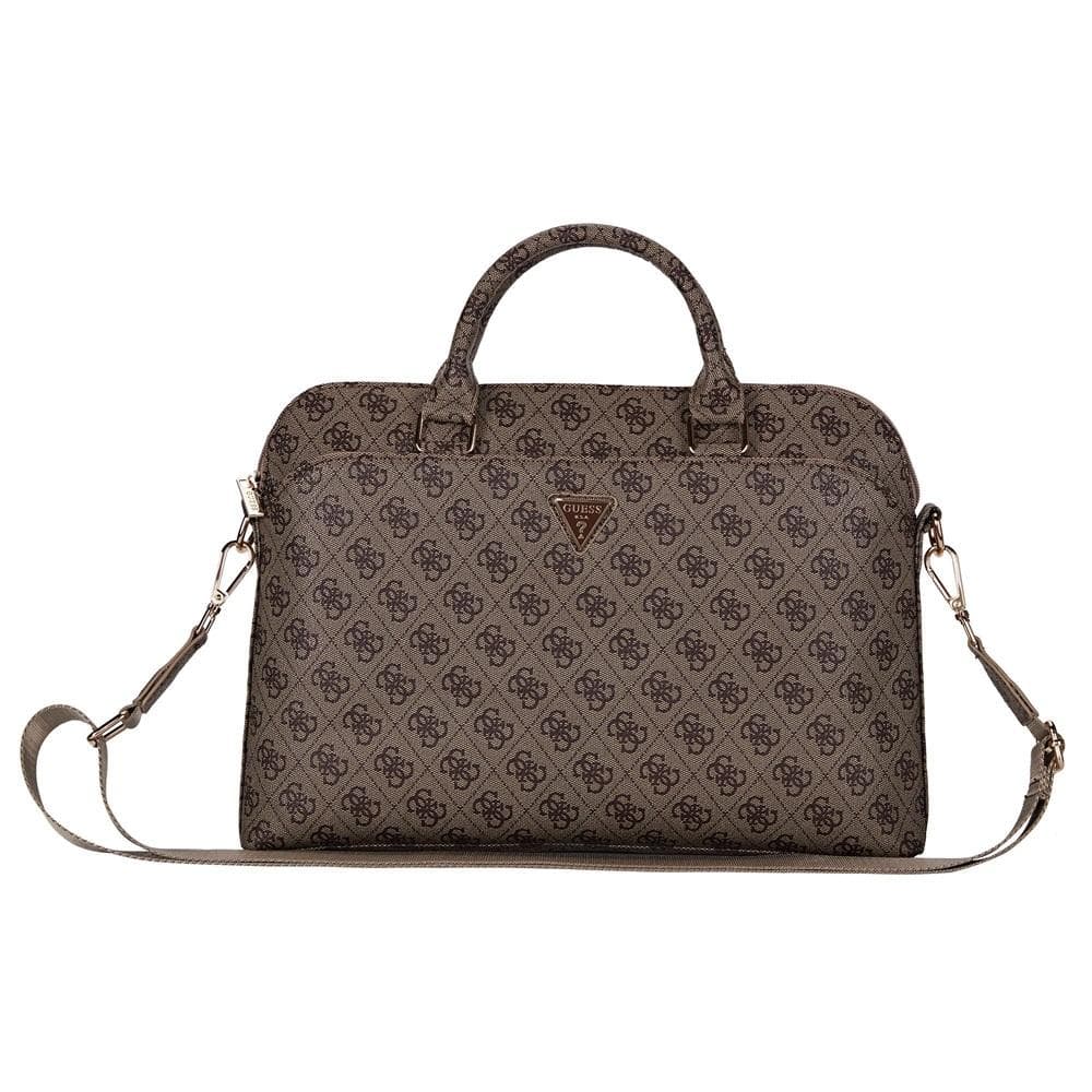 Guess PU 4G Triangle Logo Taška na Notebook 13/14/15" Brown 1