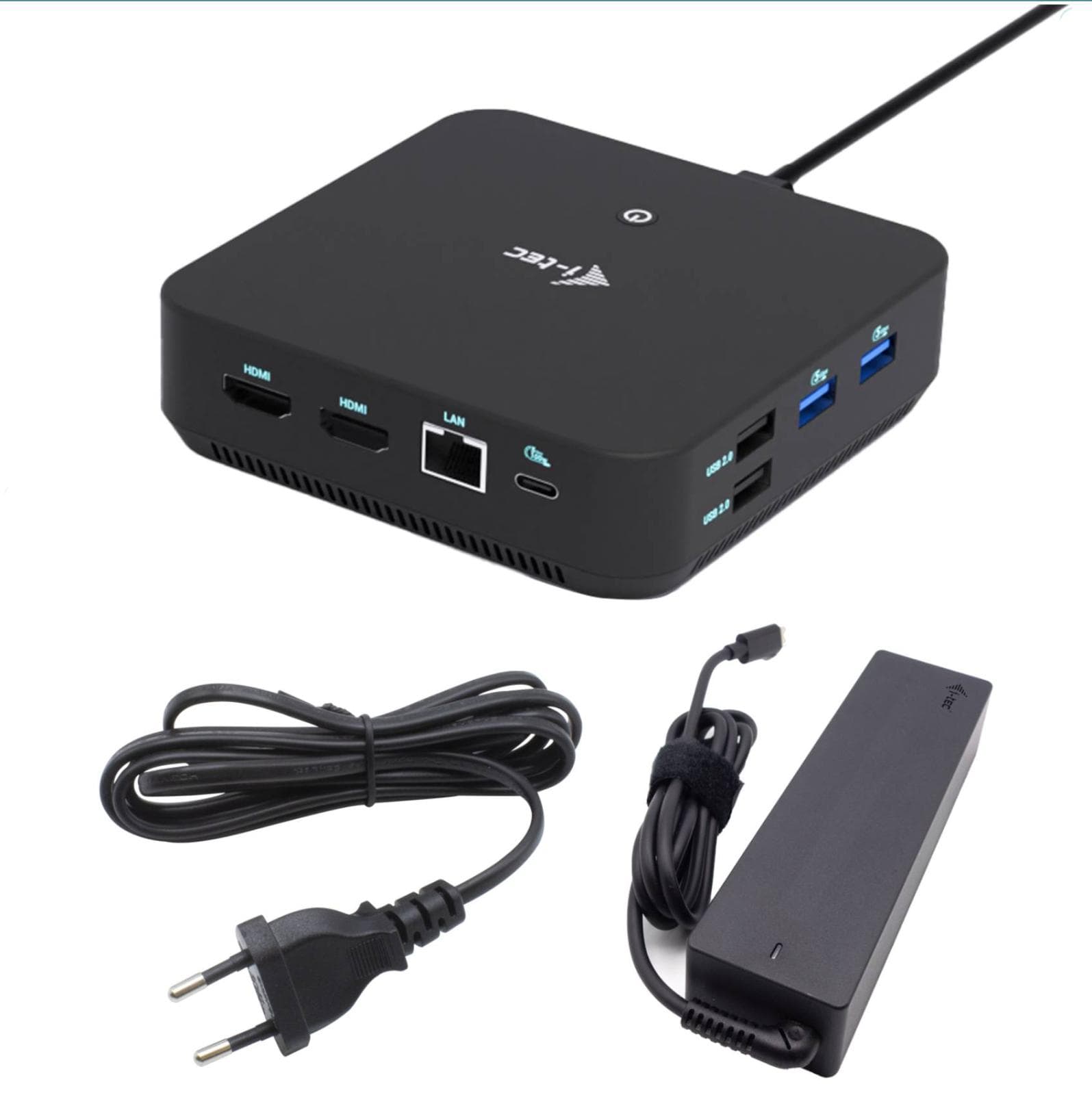 i-tec USB-C DP Dual HDMI Docking Station, Power Delivery 100W + i-tec Universal Charger 100W 1