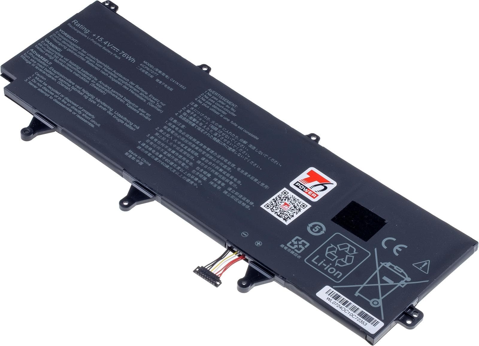 Batéria T6 Power pre Asus ROG Zephyrus GX701GV, GX701GW, GX735GV, 4940mAh, 76Wh, 4cell, Li-poly