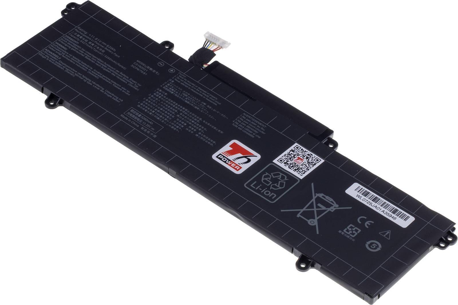 Batéria T6 Power pre Asus ZenBook UX5400, UX5401, UM5401, 5427mAh, 63Wh, 3cell, Li-pol 1