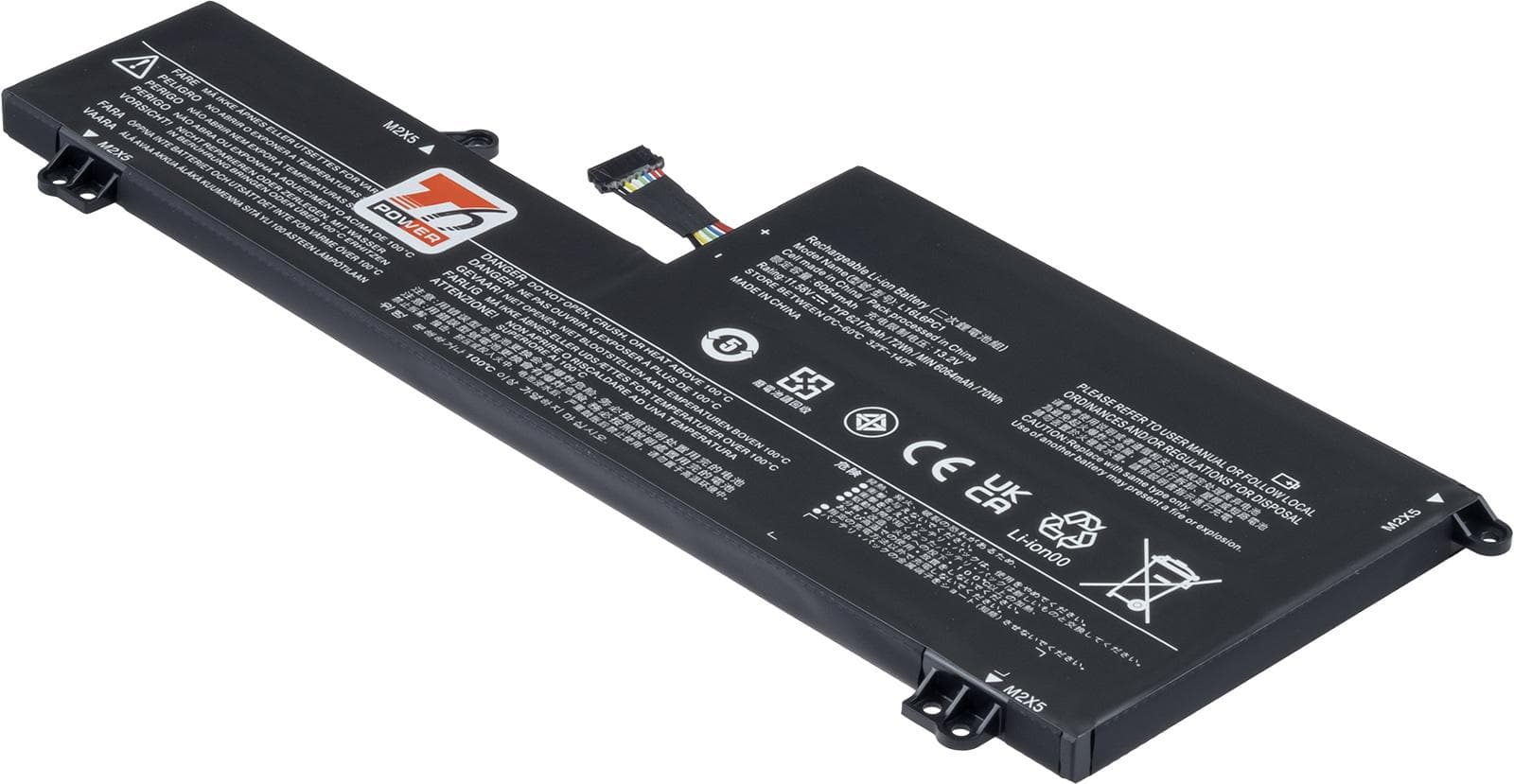 Batéria T6 Power pre Lenovo Yoga 720-15IKB, 6217mAh, 72Wh, 6cell, Li-pol