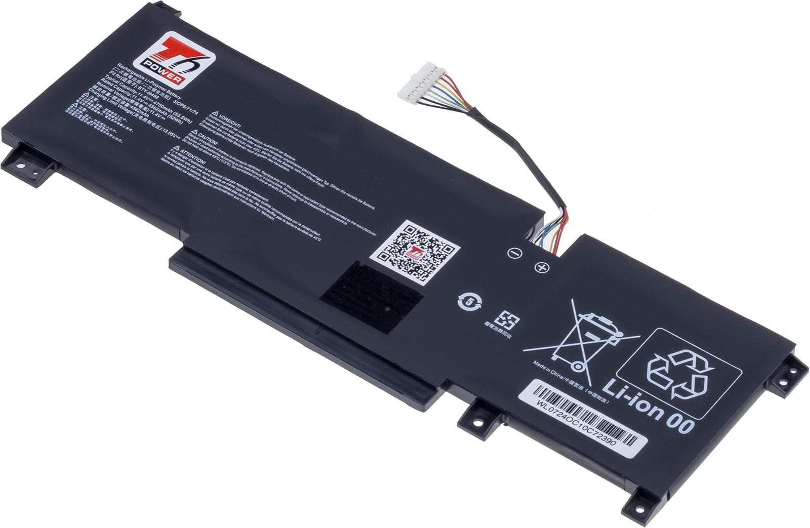 Batéria T6 Power pre MSI BTY-M492, 4700mAh, 53,5Wh, 3cell, Li-pol, white connector 1