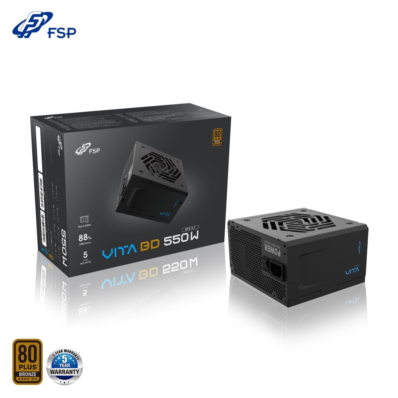 FSP VITA BD/550W/ATX 3.1/80PLUS Bronzia 230V/Retail 1