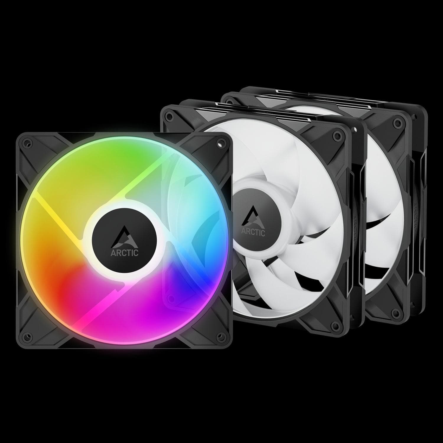 ARCTIC P14 Pre A-RGB (3 kusy) - 140mm A-RGB PWM ventilátor s rozdeľovačom káblov
