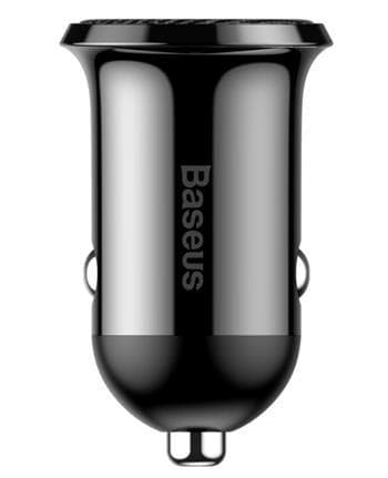 Baseus CCALLP-01 Grain Pro Nabíjačka do Autá 2xUSB 4.8A Black 1