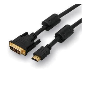 Video kábel DVI (18+1) samec - HDMI samec, 5m, čierny, DOPREDAJ 1