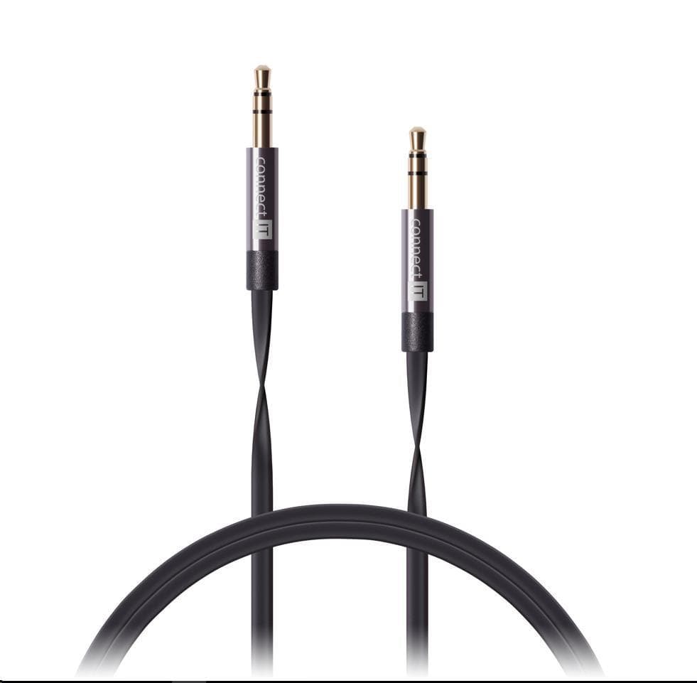 CONNECT IT Wirez 3, 5mm jack (M) - 3, 5mm jack (M), prepojovací, plochý, 2m 1