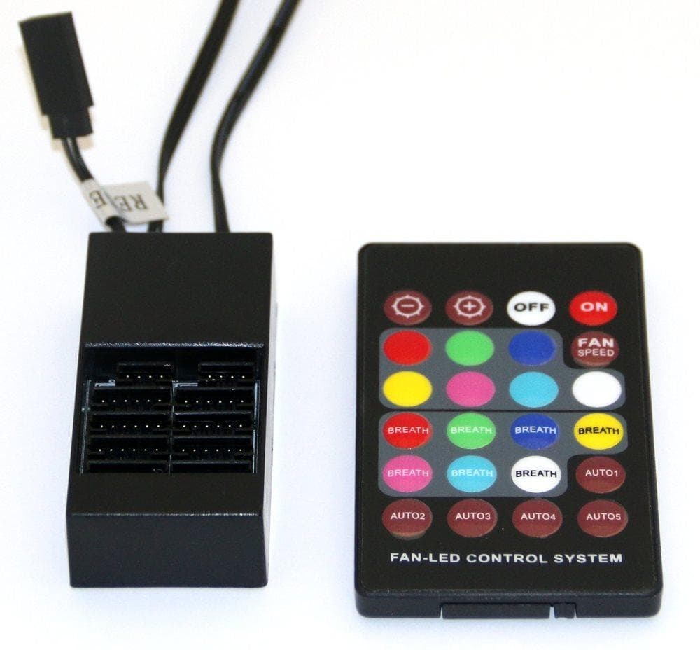 EUROCASE controller + diaľkový ovládač pre RGB ventilátor
