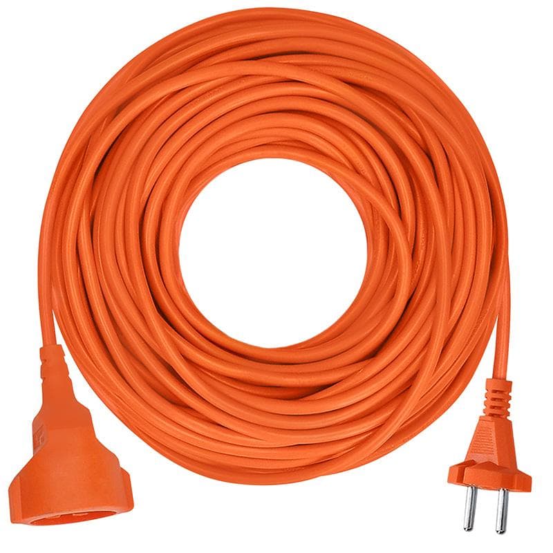 Solight 1z pohyblivý prívod - spojka, 15m, 2 x 1, 5mm2, oranžová 1