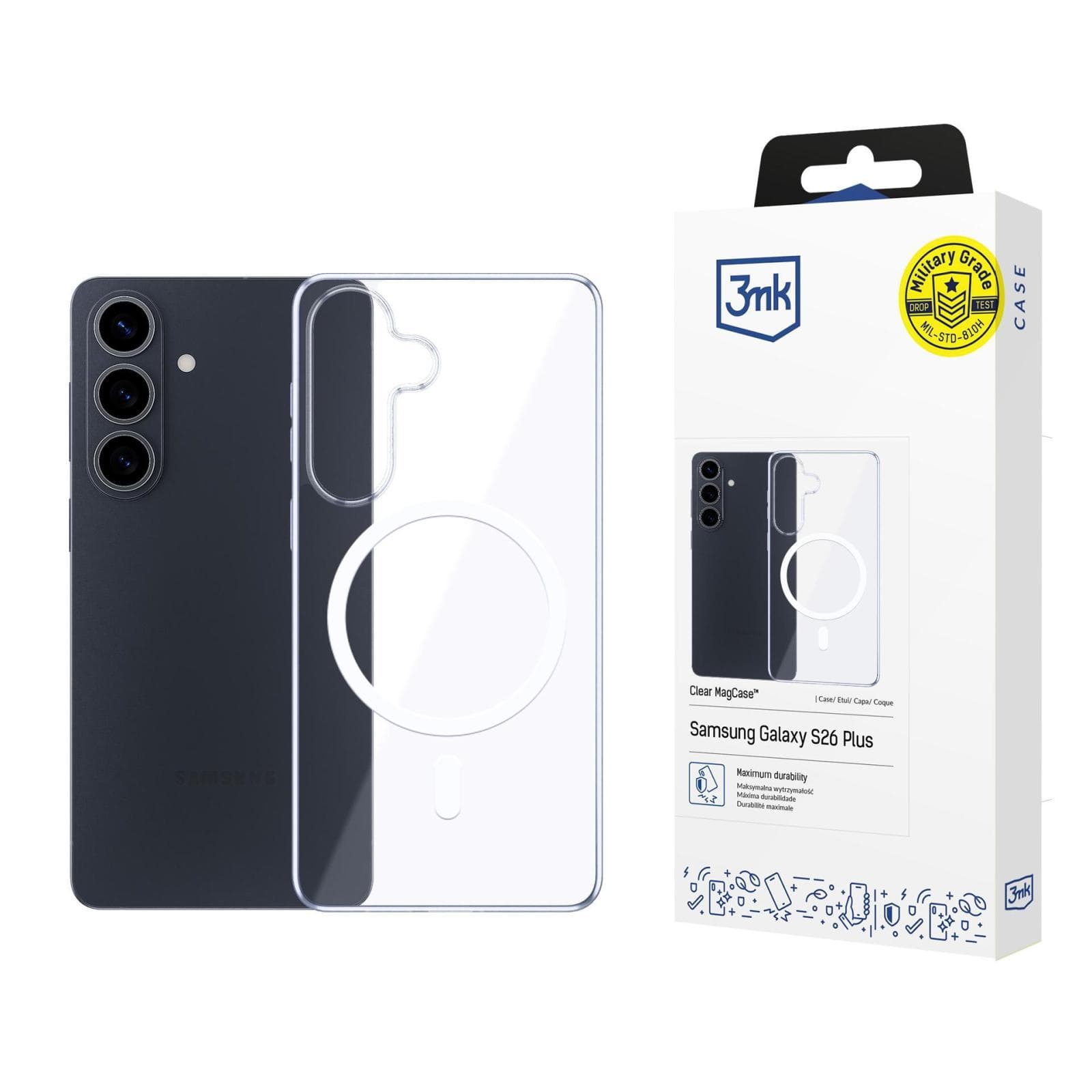 3mk ochranný kryt Clear MagCase pre Samsung Galaxy S26+
