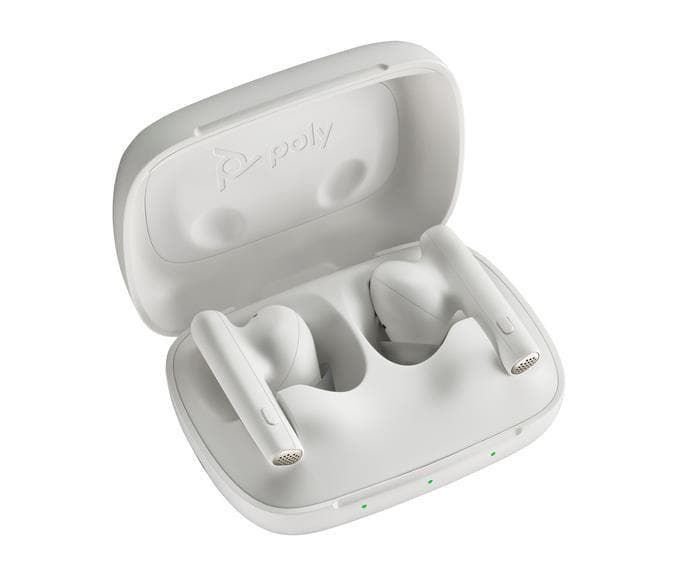 Poly Voyager Free 60 bluetooth headset, BT700 USB-A adaptér, nabíjacie púzdro, biela