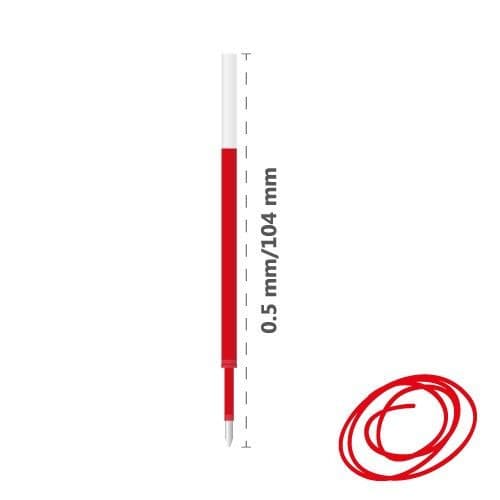 Gélová náplň 205A 0,5mm červená/ do 205A 1