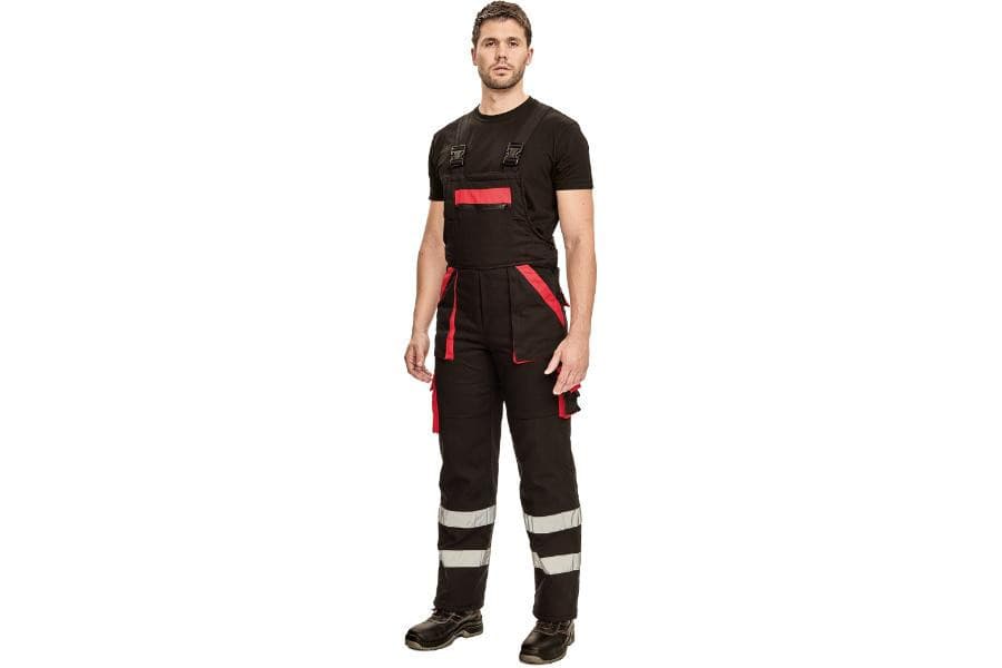 MAX WINTER RFLX lacl nohavice čierna/červ 62 1