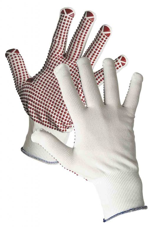 GANNET rukavice nylon., PVC terč. 9 1